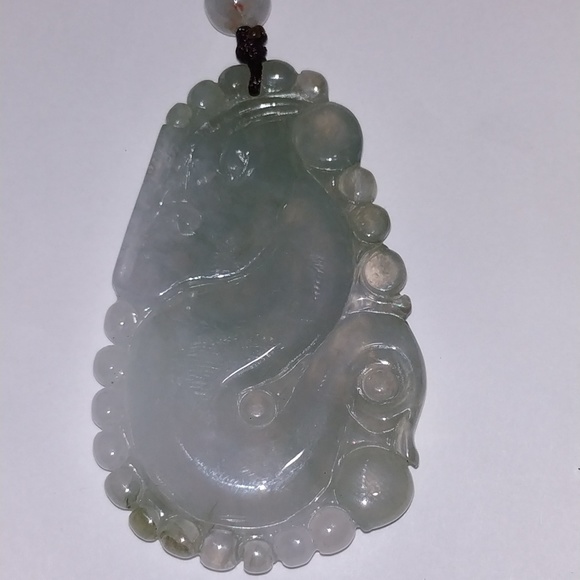 Authentic A natural burma real lucky jade pendant - Picture 2 of 5